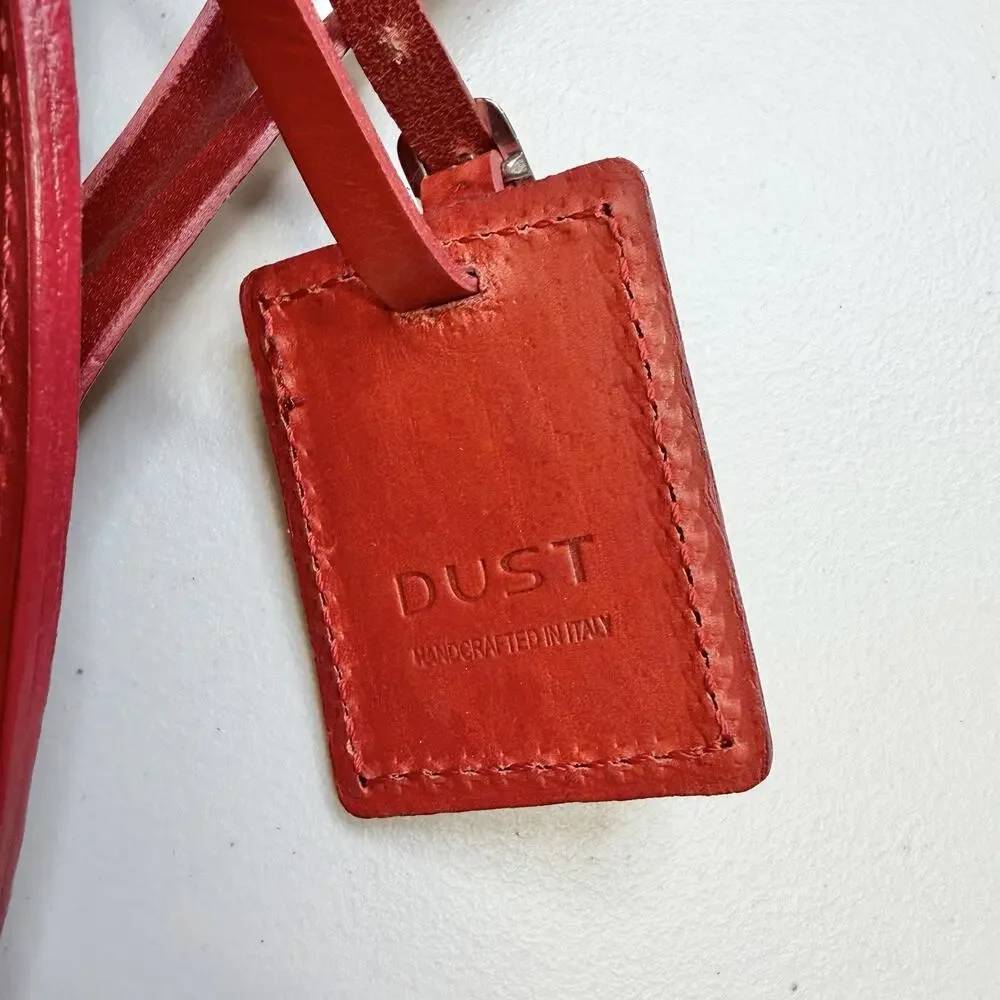 The Dust Company Sole Aged Leather Small Backpack Red Adjustable Italy MSRP 368$ - Picture 3 of 9
